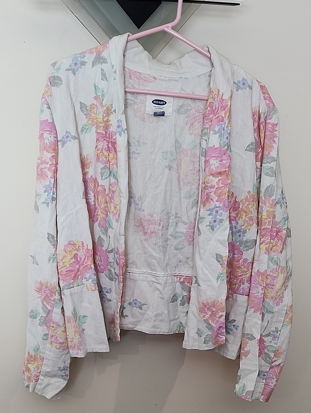 Old Navy Spring Floral Linen Jacket